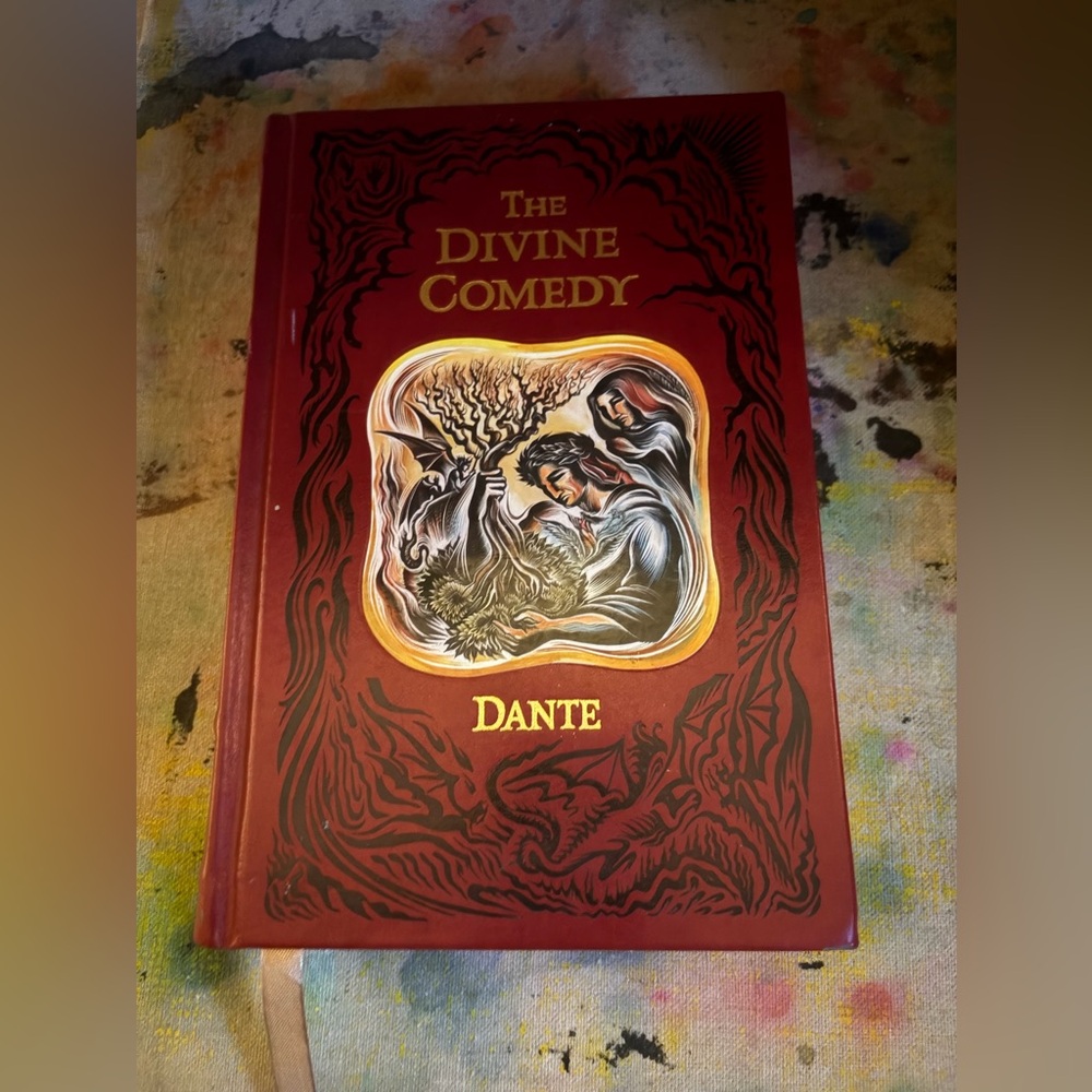 The Divine Comedy Decorative Hardcover Art Print - Red